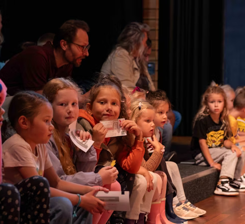 kinderen op een rijtje