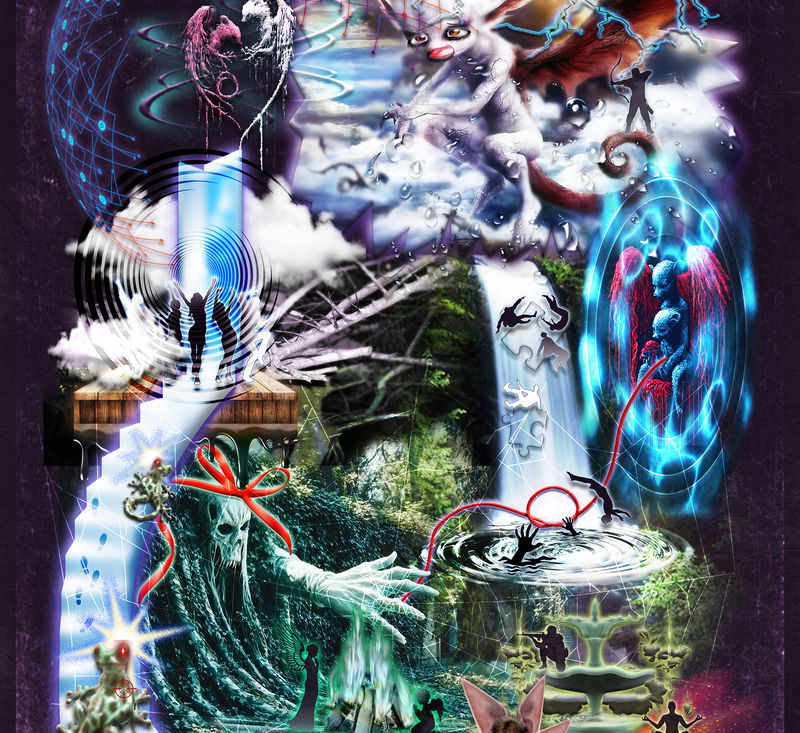 Lost and found futures door Zirui Cheng Digitale illustratie met diverse objecten